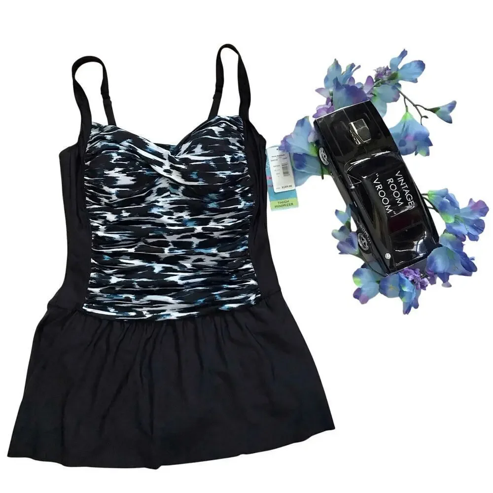 Swim Solutions NWT Tummy Control Skater Swimdress Women 16 - Picture 1 of 15